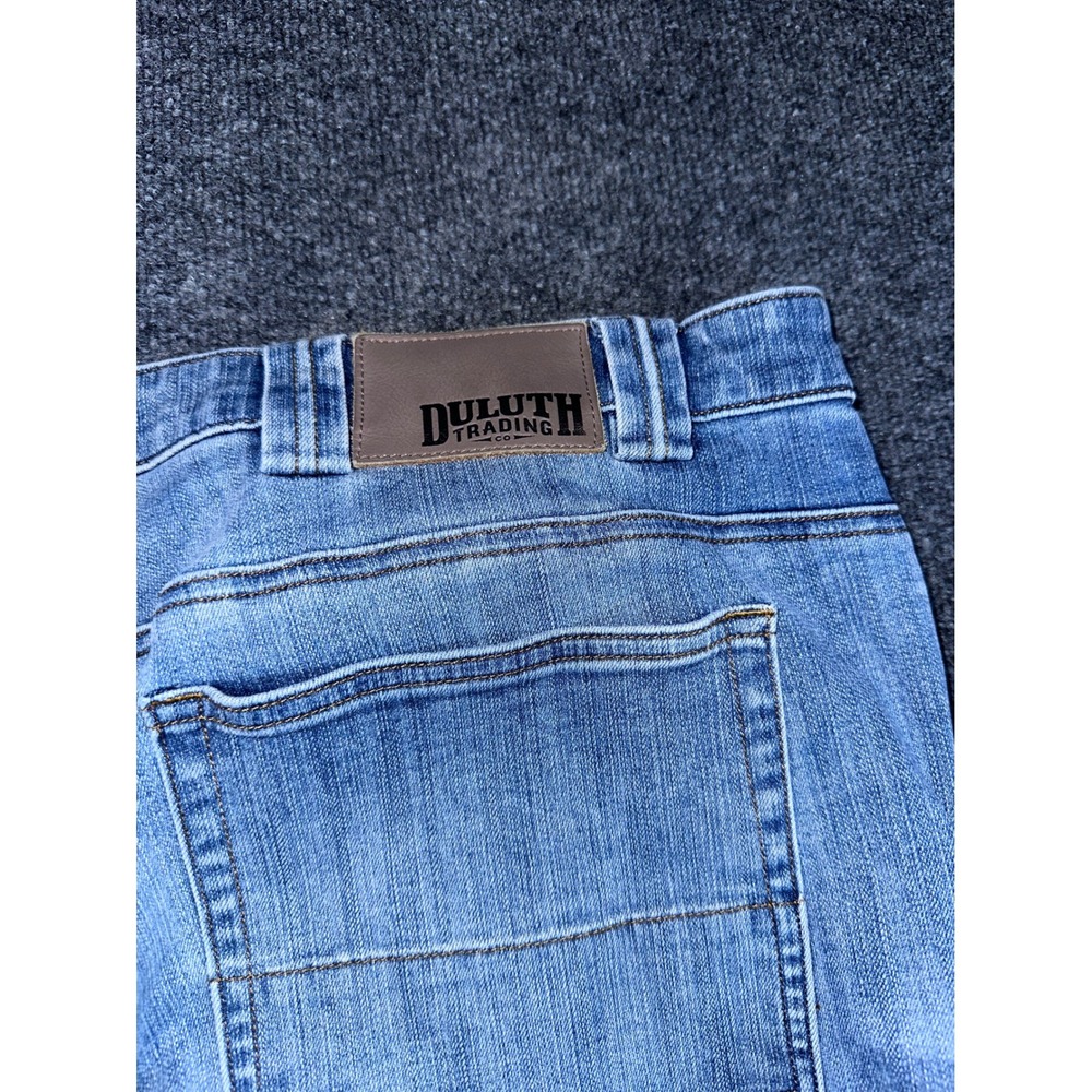Duluth Trading Co Ballroom Double Flex Jeans Mens 44x28 Light Wash Relaxed Fit - Picture 7 of 8